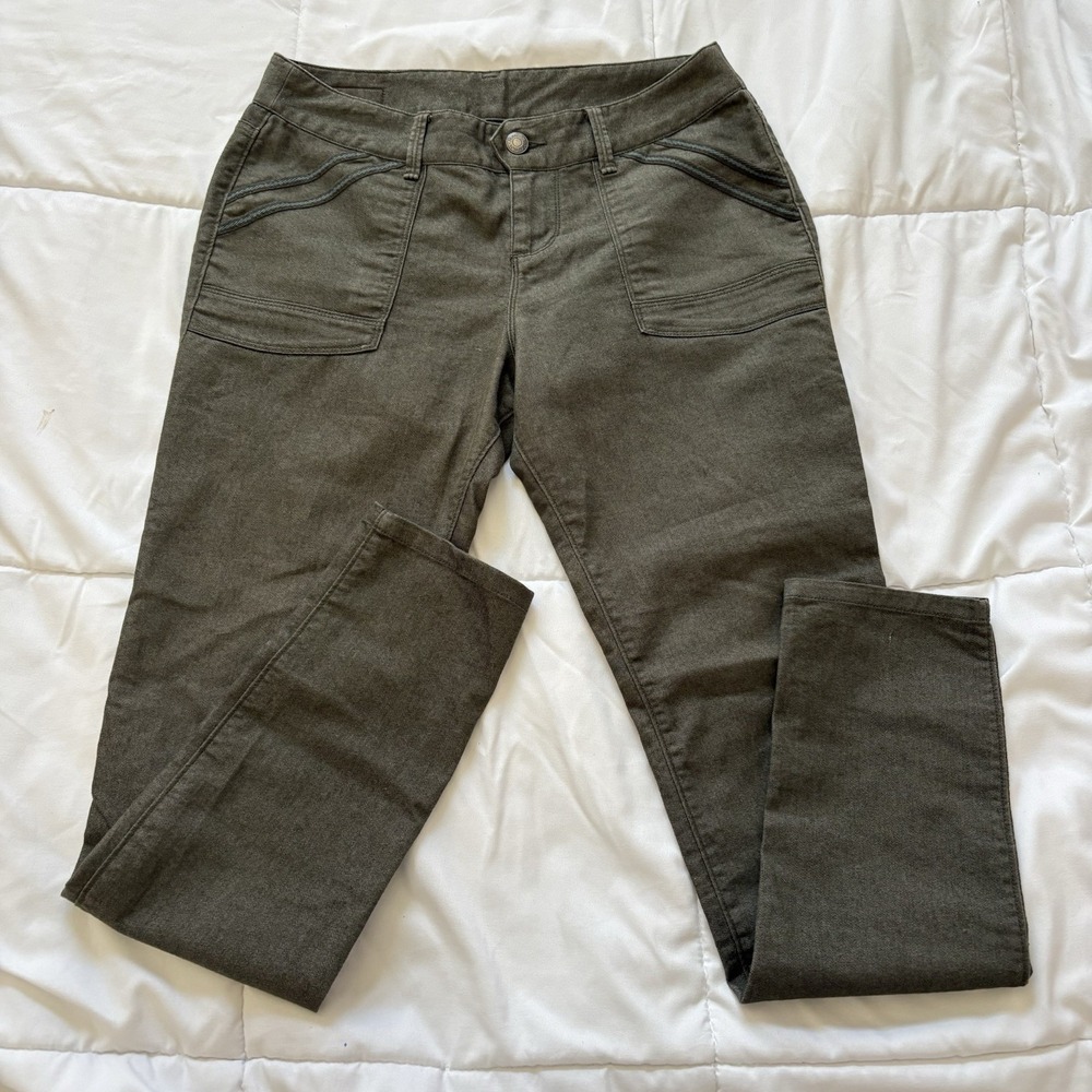 Marmot Mid Rise Skinny Jeans‎ Green Womens 6 Outdoor Hiking Causal Quiet Luxury